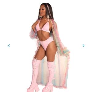 Lover Mesh Ruffled Cover Up